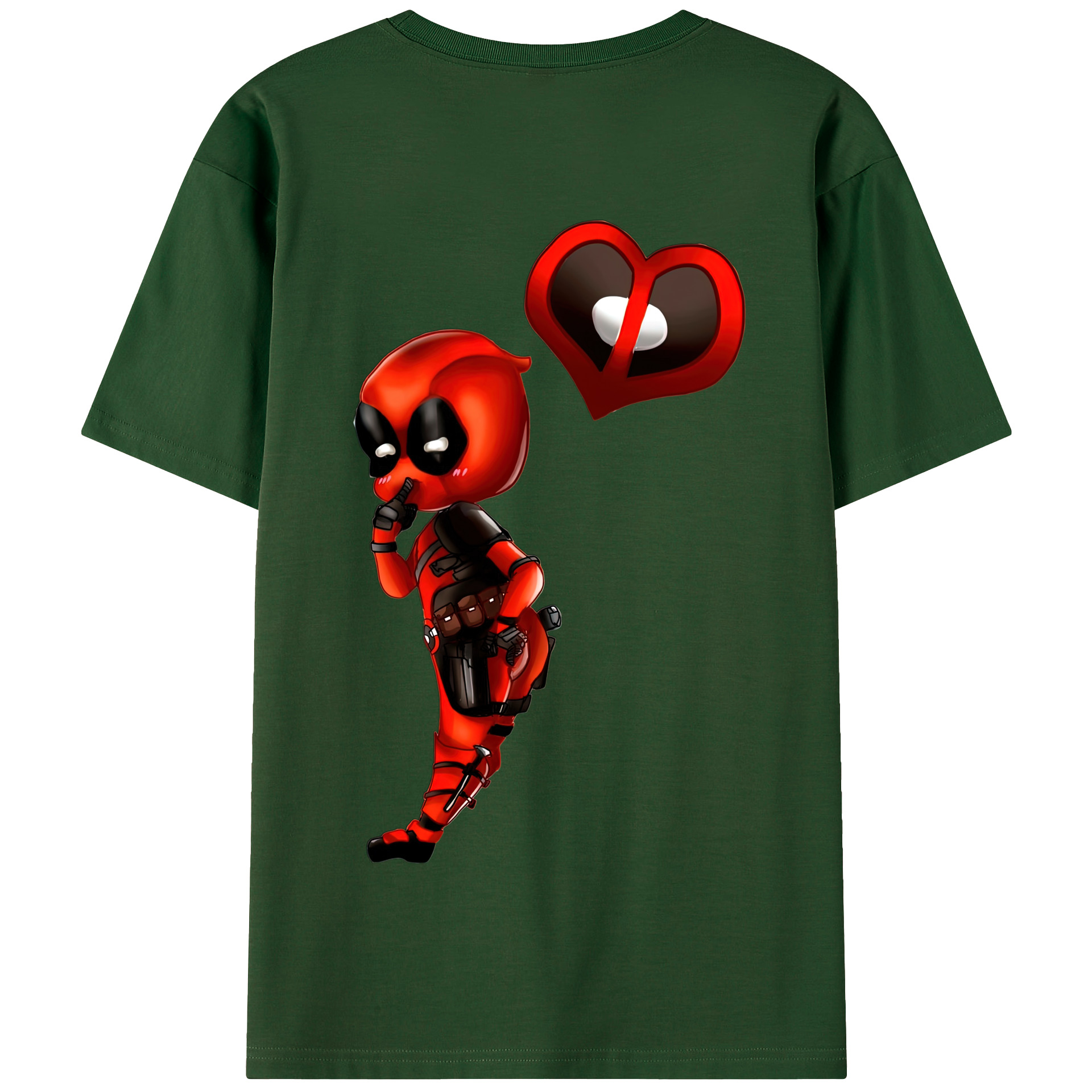 （画像用） Deadpool デッドプール 綿100％半袖Tシャツ（背面プリント）